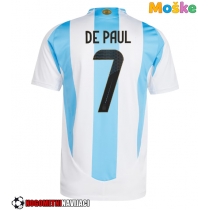 Moške Nogometnih dresov Argentina Rodrigo De Paul #7 Domači Copa America 2024 Kratki rokavi